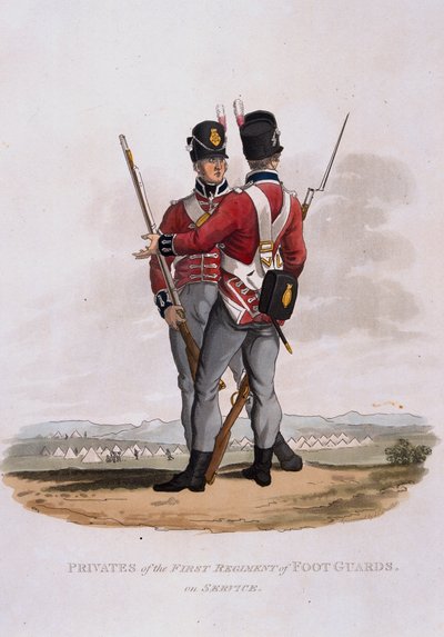 Privates of the First Regiment of Foot Guards on Service, from 